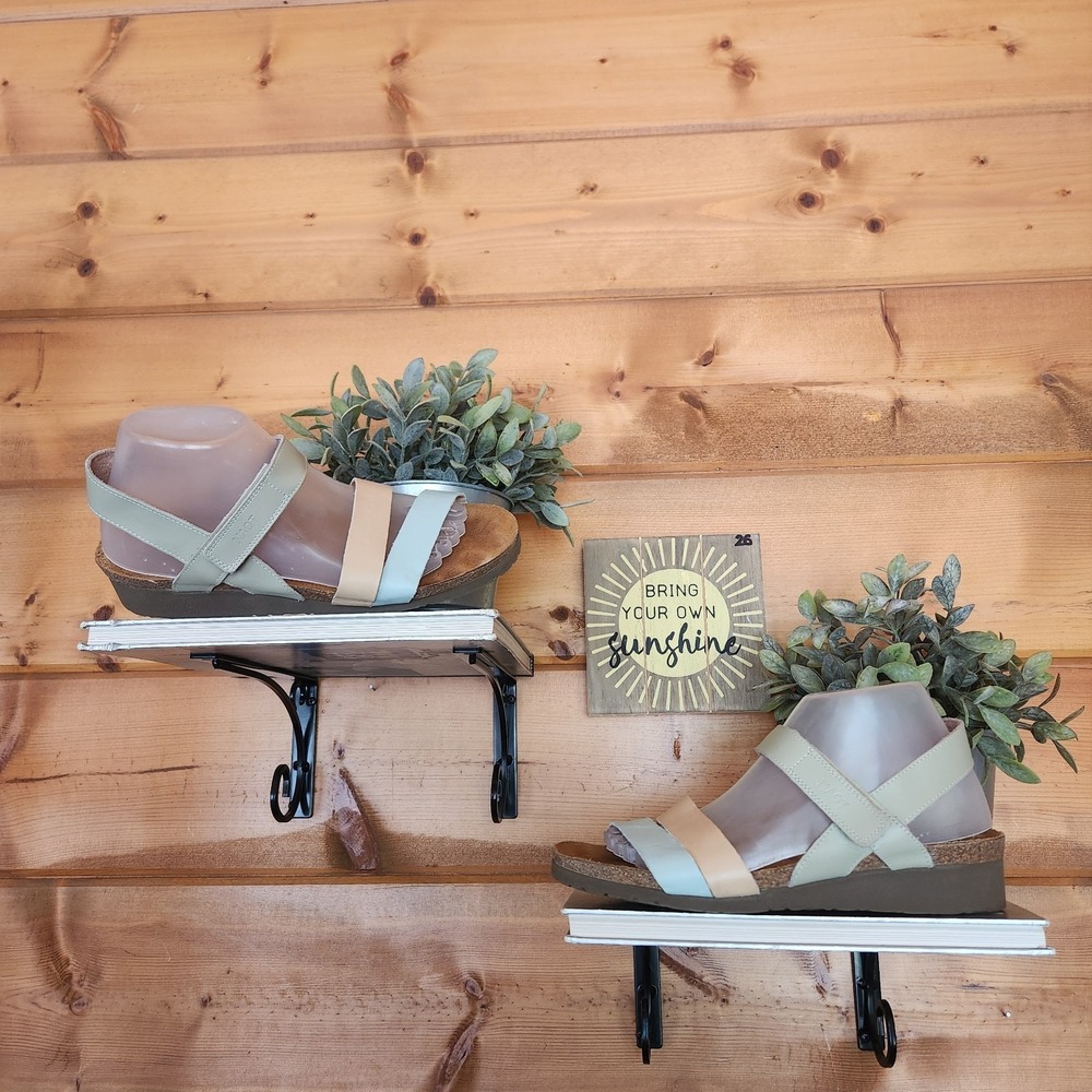 Naot Kayla Strappy Pastel Leather Sandals Anatomic Corkbed Comfort Walking Sz 41